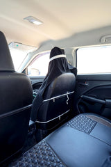 Roman Home Solid Large Luxury All Car Seats & All Office Chair Towel With Tie Knot & Elistick 450 Gsm - (Black)