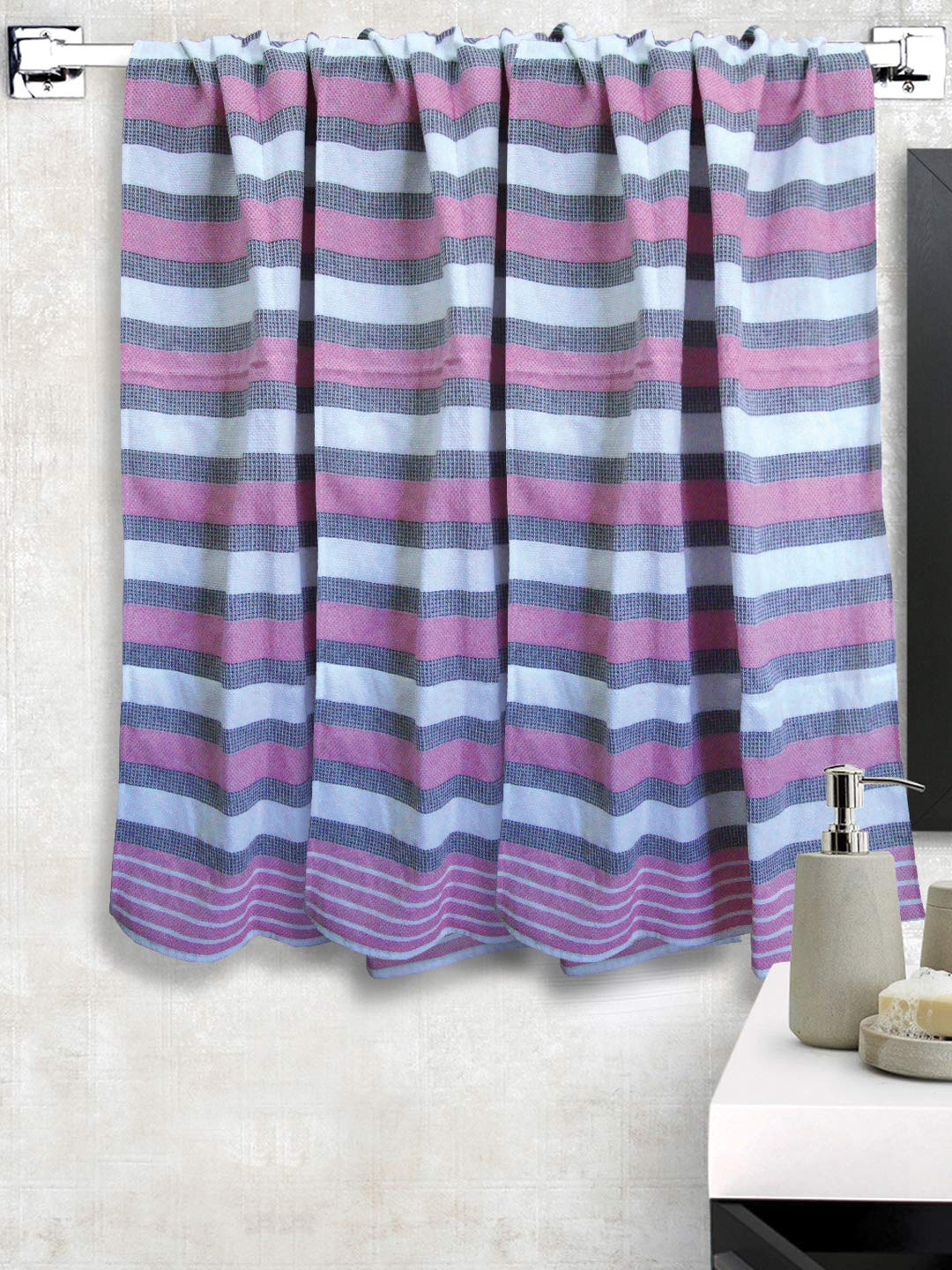 Athom Trendz Living Cotton Bath Towel 600 Gsm | Lightweight, Soft & Absorbent, Quick-Drying, Skin-Friendly, Luxury Quality, Durable Towel - Pack Of 3 (Multicolor)
