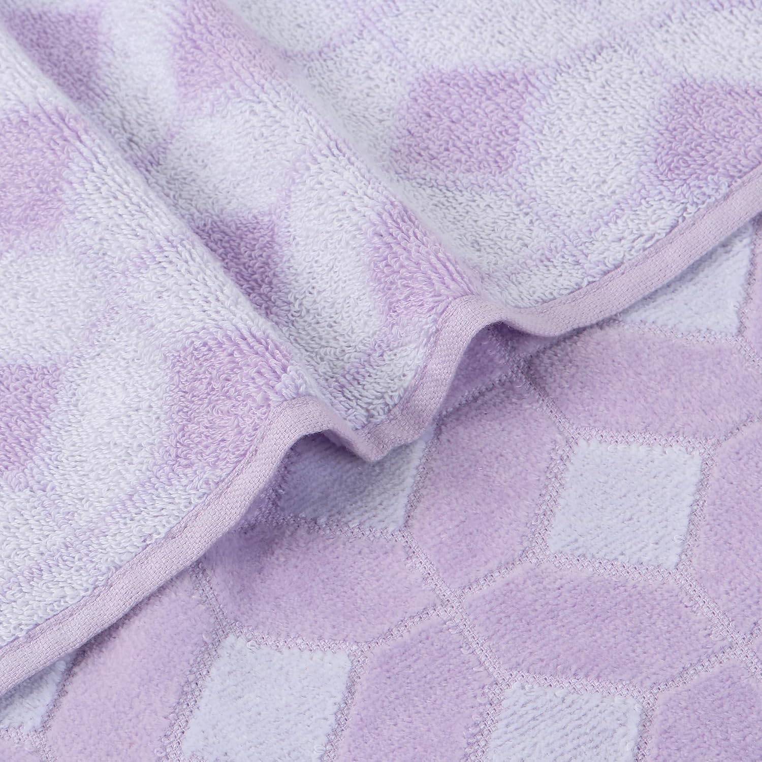 Brodloom Cotton 1 Bath Towel + 2 Hand Towels 950 Gsm | Ultra Soft, Quick Dry & Premium Gift Set Towel (Lavender)