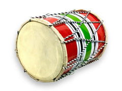 Traditional Rope & Ring Baby Dholak - Multicolor | Perfectly Symmetric Round Dholak - Dholak For Festival, Wedding, Satsang | Punjabi Dhol Drum, Housewarming Gifts