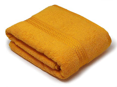 Lukzer Soft 100% Cotton Light Weight Super Absorbant Bath Towel 600 Gsm (Yellow)