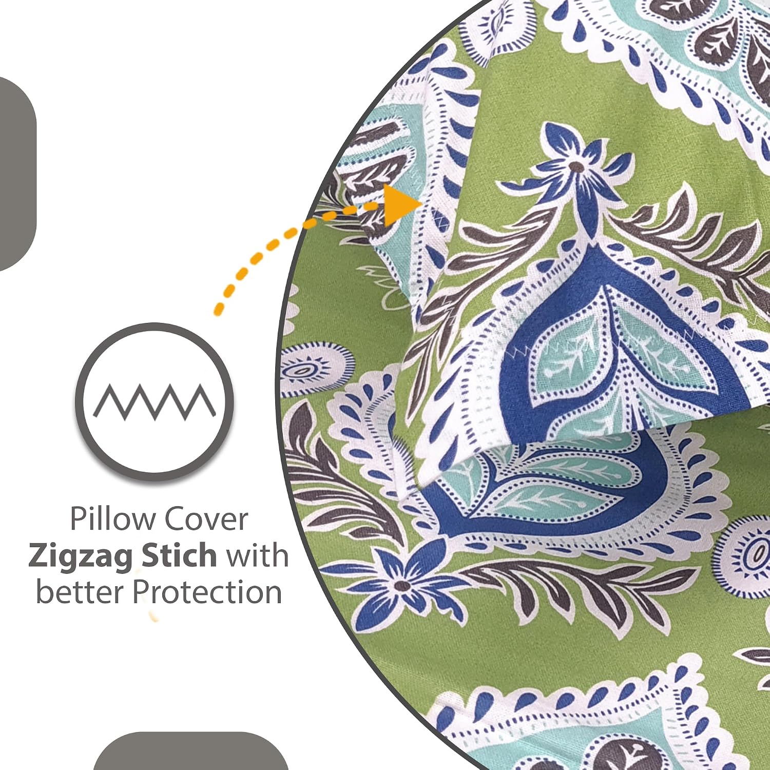 100% Cotton Single Bedsheet With 1 Matching Pillow Covers - 57 X 87 Inches, Palm Green | All Weather Comfort & Bedroom - Softness & Natural Breathability
