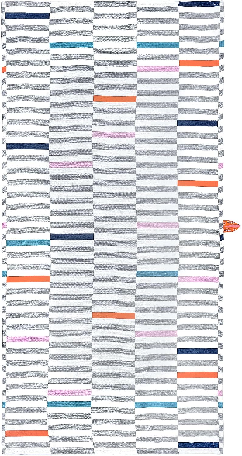 Thirsty Towel Bamboo Bath Towel 460 Gsm | Super Soft & High Absorbency Towels, Light Weight, & Quick Dry Towels - Pack Of 2 (Piano Pop, Citrus Checkered)