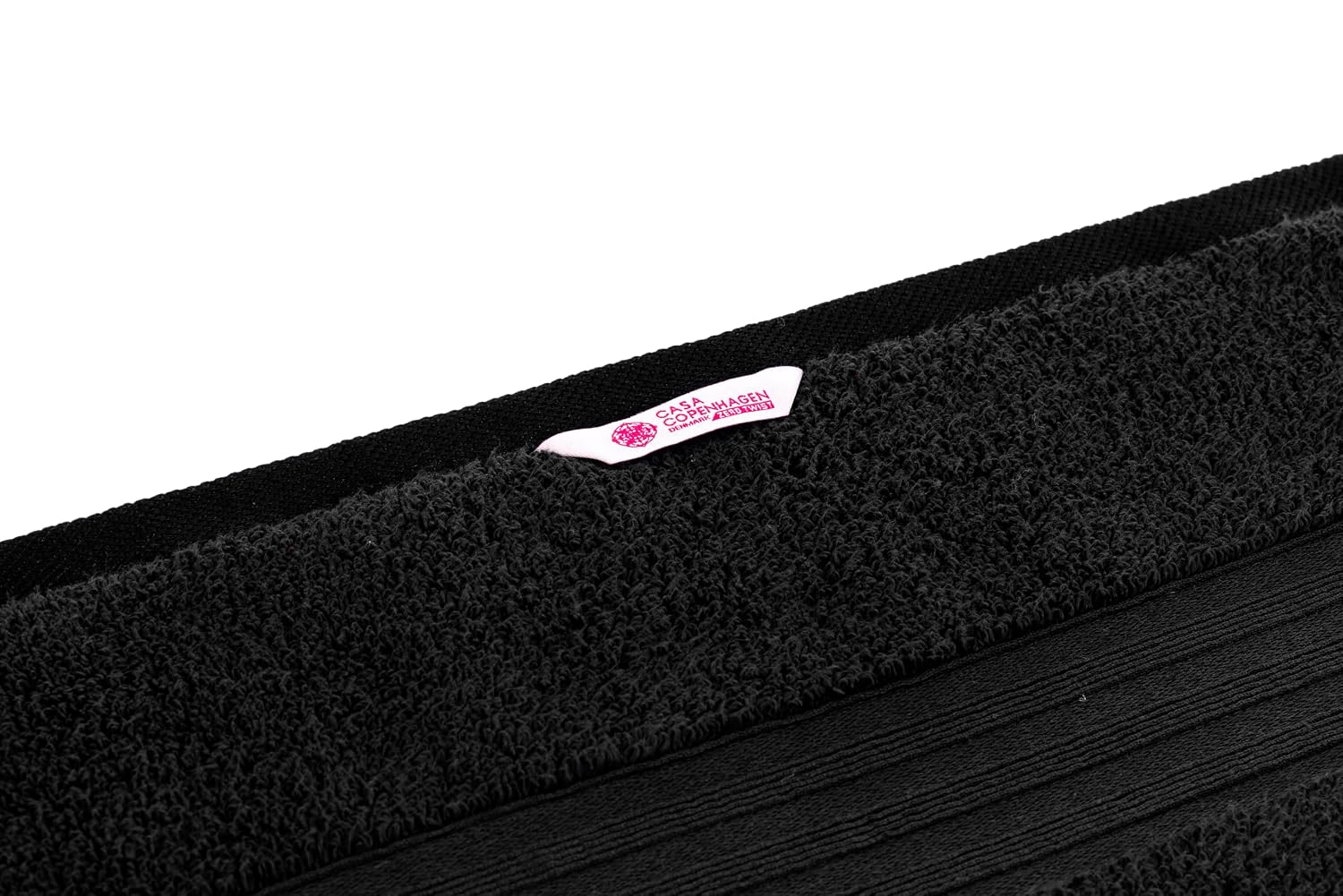 Casa Copenhagen Egyptian Cotton Zero Twist 1 Pcs Large Bath Towel 500 Gsm (Black)