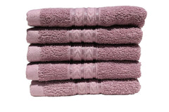 Solance Super Cotton Hand Towel 1000 Gsm | Ultra Soft & Super Absorbent Hand Towel (Purple) - Set Of 5