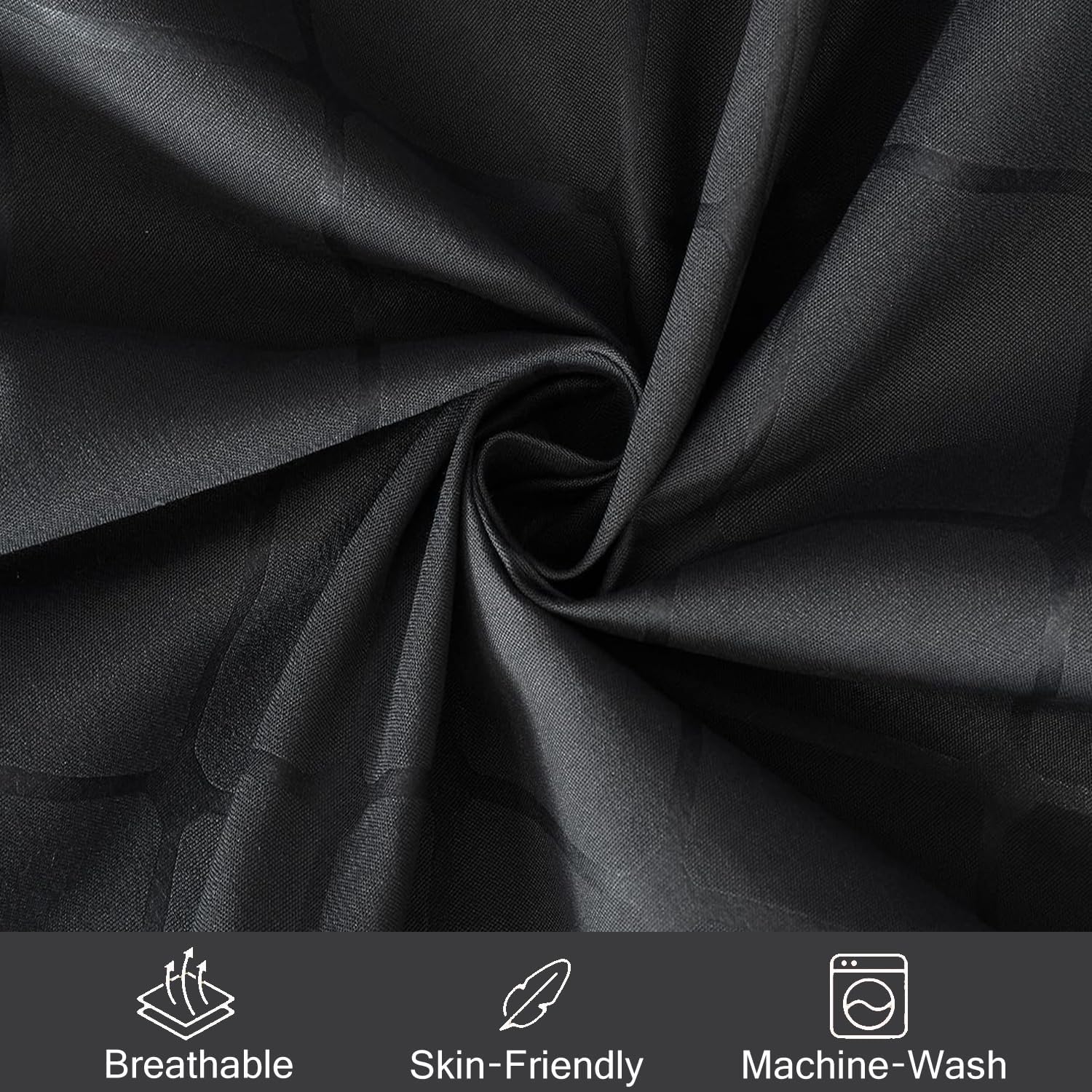 Check Single Bedsheet With 1 Pillow Cover 60 X 90 Inches, Dark Grey | Comfortable & Durable | Elegant Printed Bedding Set For Daily Use