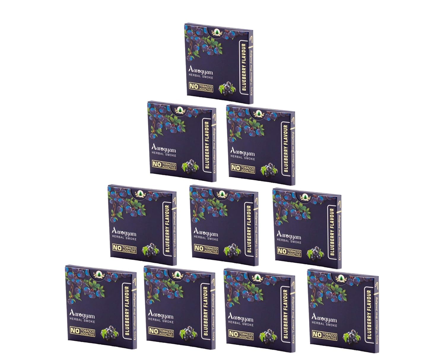 Blueberry Flavour Cigarette For Relieve Stress & Mood Enhance - 10 Sticks In Each Packet | No Bad Smell, Non Addictive, No Harmful - Tobacco & Nicotine Free