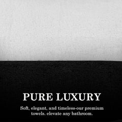 Casa Copenhagen Designed In Denmark Solitaire Super Soft 2 Pieces 100% Cotton Large Bath Towel 525 Gsm - Black & White