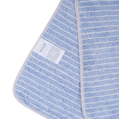 Black Gold The Finer Touch Microfiber Striped Hand Towel 800 Gsm | Soft & Quick Dry, Lightweight & Absorbent Face Towel (Blue) - Pack Of 4