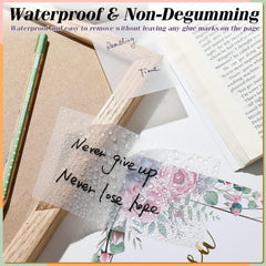 Transparent Sticky Notes, Self-Adhesive Waterproof Clear Sticky Note Pads, White - 250 Pcs