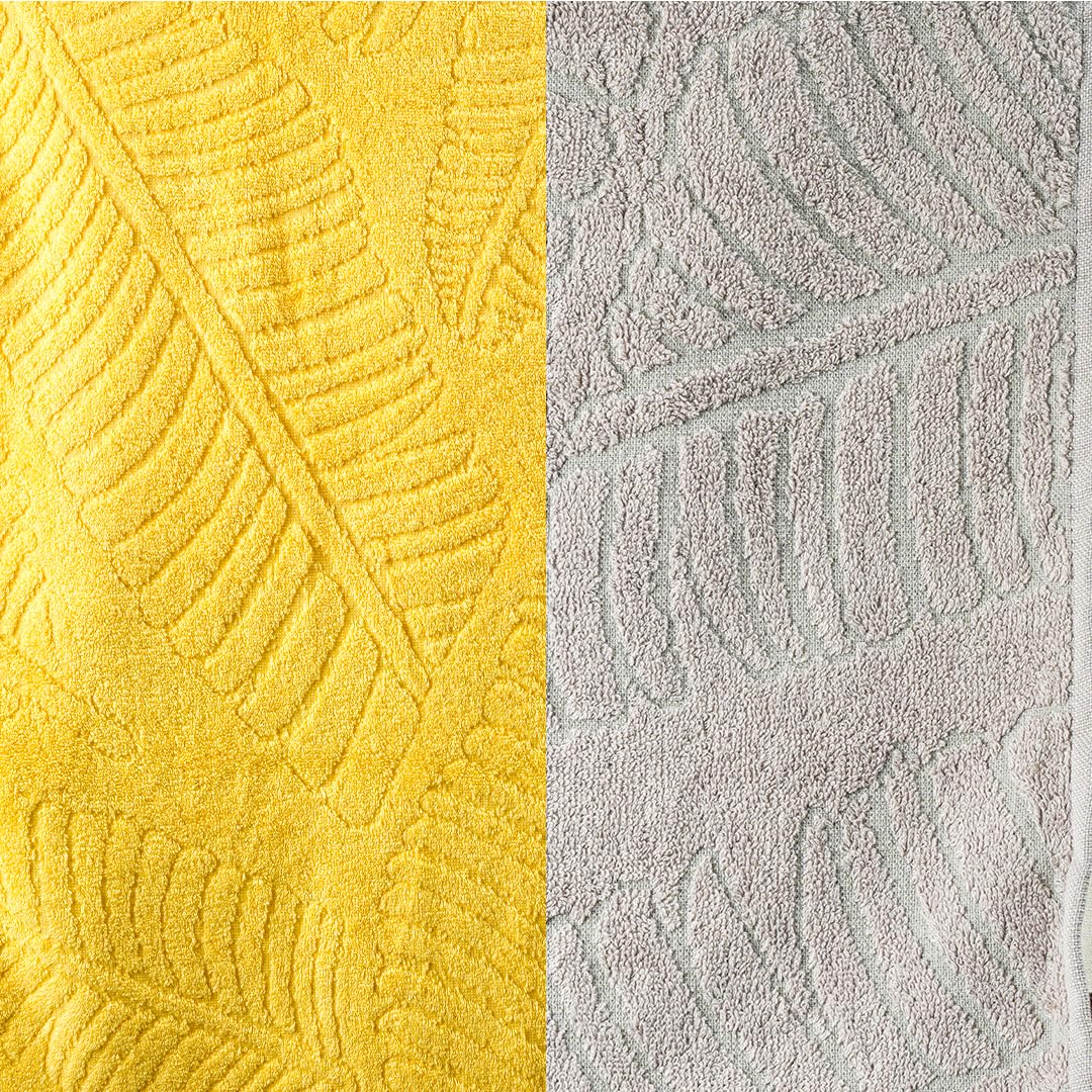 Musa Banana Bath Towels 400 Gsm | Towels With Free Bag Terry Towels Large Size | Super Soft & Super Absorbent (Shadow Grey + Golden Sunshine) Pack Of 2