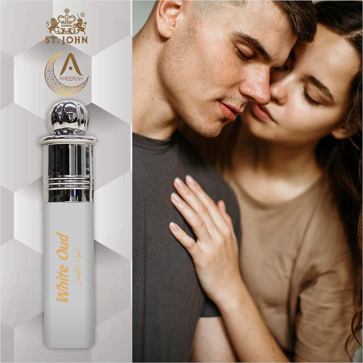 St. John Cobra White Oud Attar 8ml 0.2 Fl.oz. | Perfect Gift For Wife & Husband | Perfect For Officewear