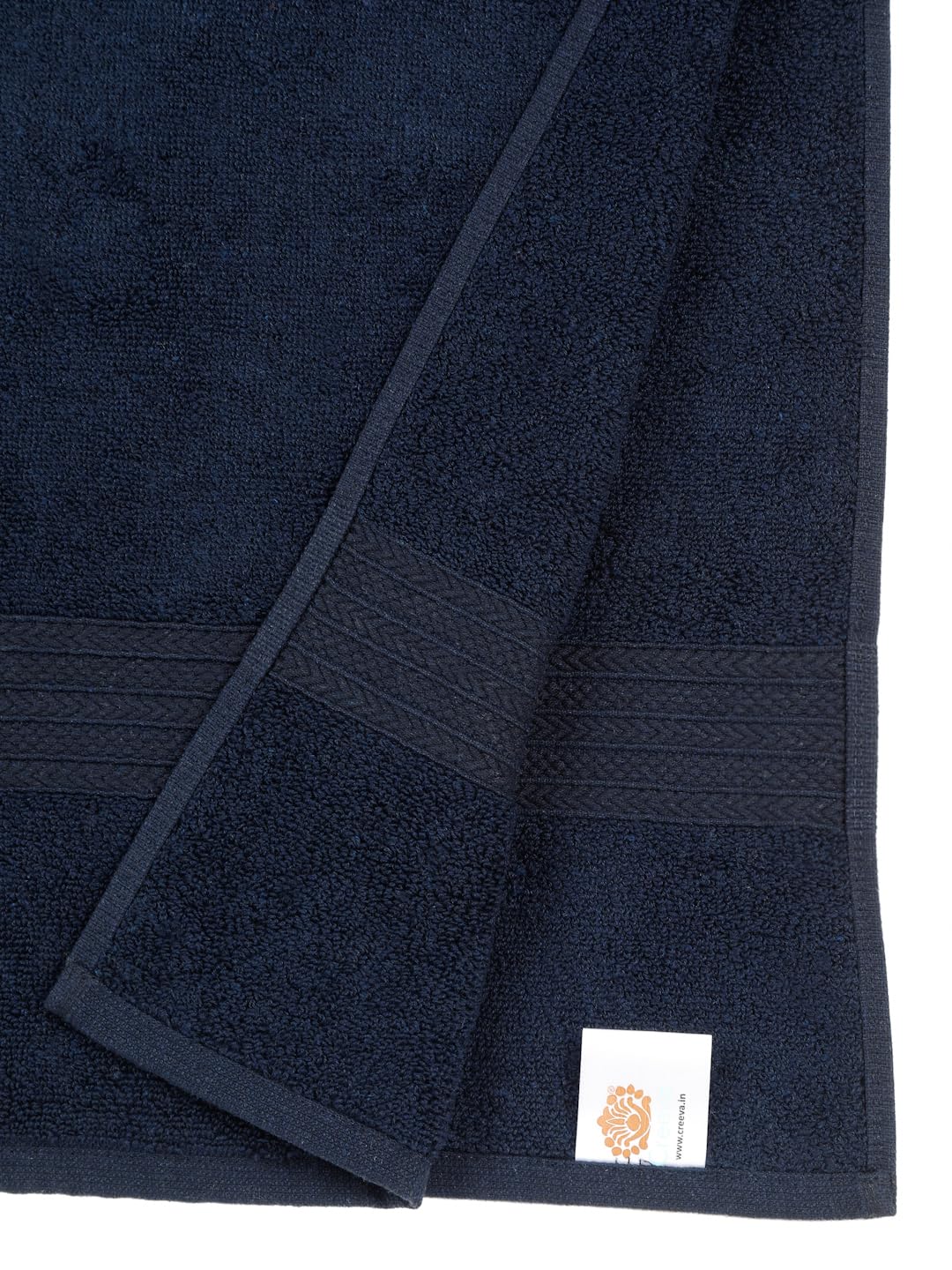 Creeva Classic Bath Towel 1000 Gsm (Wine & Navy) - Set Of 2