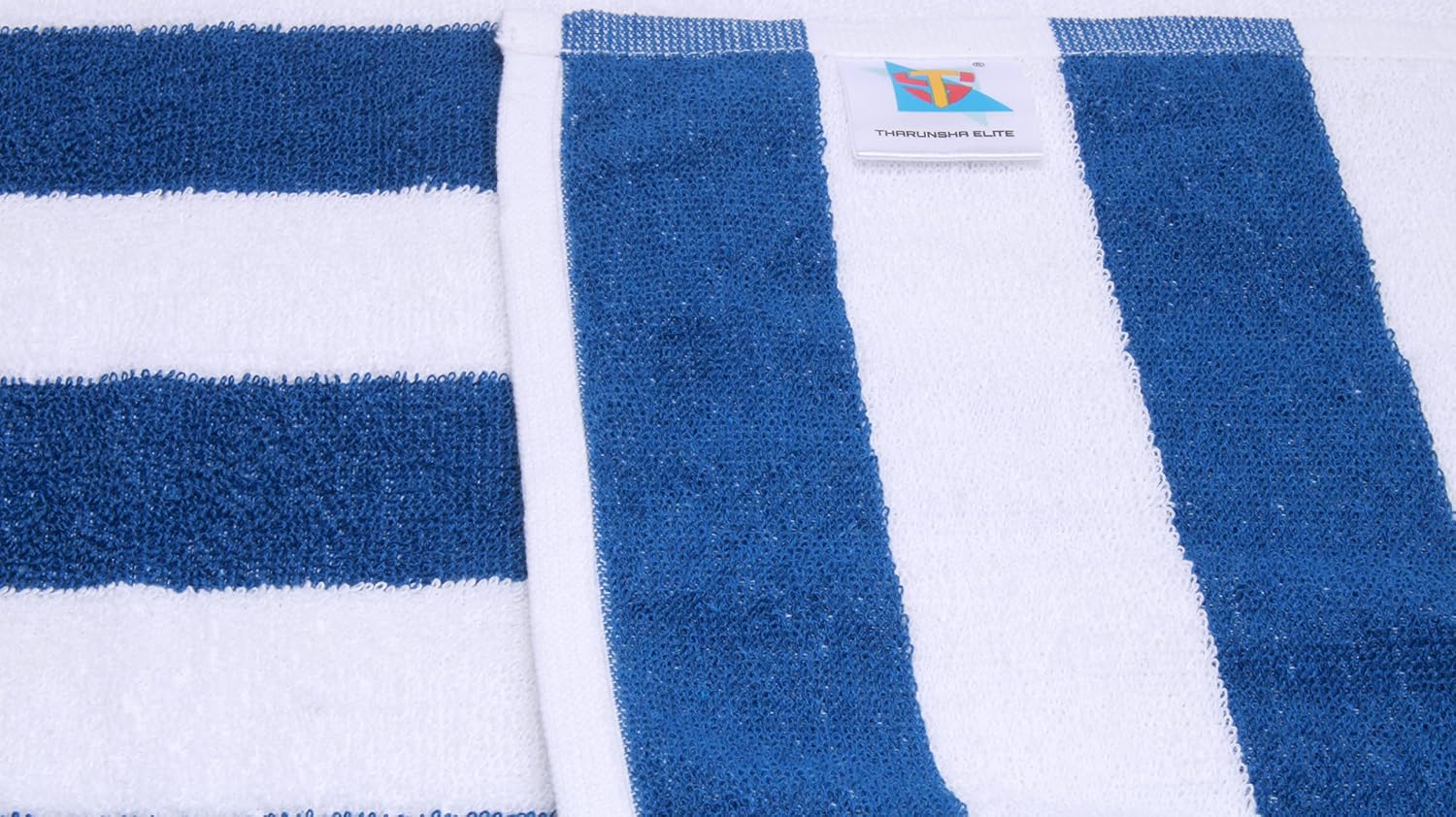 Tharunsha Elite Pure Large Size Cotton Terry Towel 1350 Gsm | For Hair Towel, Gym & Swimming Pool Towel (Navy Blue) - Set Of 3