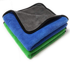 Auto Hub Heavy Microfiber Double Sided, Extra Thick Plush 800 Gsm Lint-Free Towel | Pack of 2 (Multi Color)