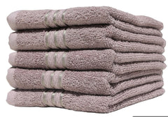 Solance Super Cotton Hand Towel 1000 Gsm | Ultra Soft & Super Absorbent Hand Towel (Brown) - Set Of 5