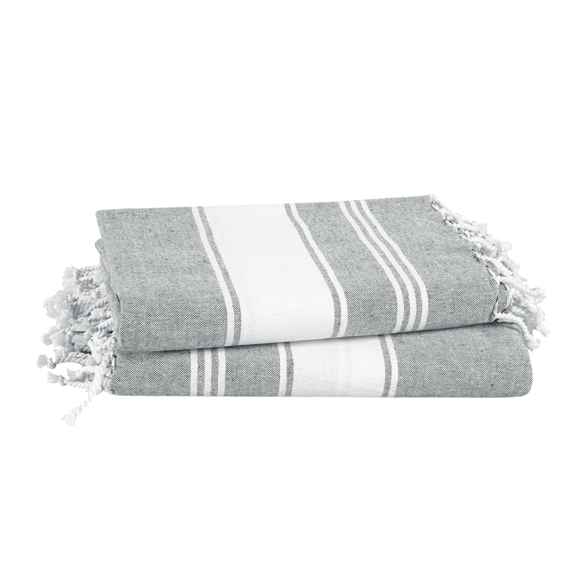 Lane Linen Beach Towels Oversized 699 Gsm | Quick Dry Pool Towels For Adults, Absorbent Sandproof, Lightweight Travel Beach Towel - Alloy (Pack Of 2)