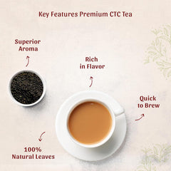 Golden Tips Applause Premium Assam CTC Tea - 1 Kg, 35.2 Ounce | Strong & Aromatic Chai Patti - 100% Natural Loose Tea Leaves | Artificial Flavor Free, Rich In Antioxidants