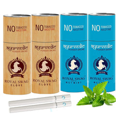 Royal Swag Ayurvedic Herbal Cigarettes 100% Tobacco & Nicotine Free Clove, Mint Flavour (10 Sticks Each) Smoking Cessation - | (Pack Of 20)