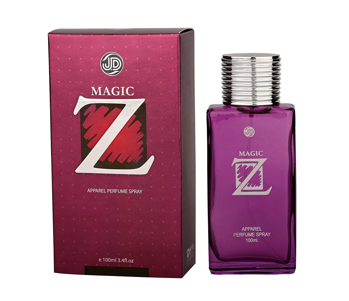 JD International Magic Z Apparel Unisex Perfume With Long Lasting Fragrance - 100ml, 3.4 Fl.oz. | Perfume For Men & Women