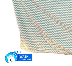 Black Gold The Finer Touch Microfiber Zigzag Bath Towel 700 Gsm | Soft & Quick Dry Towel Lightweight & Absorbent Use For Men & Women (Peacock Green) - Pack Of 2