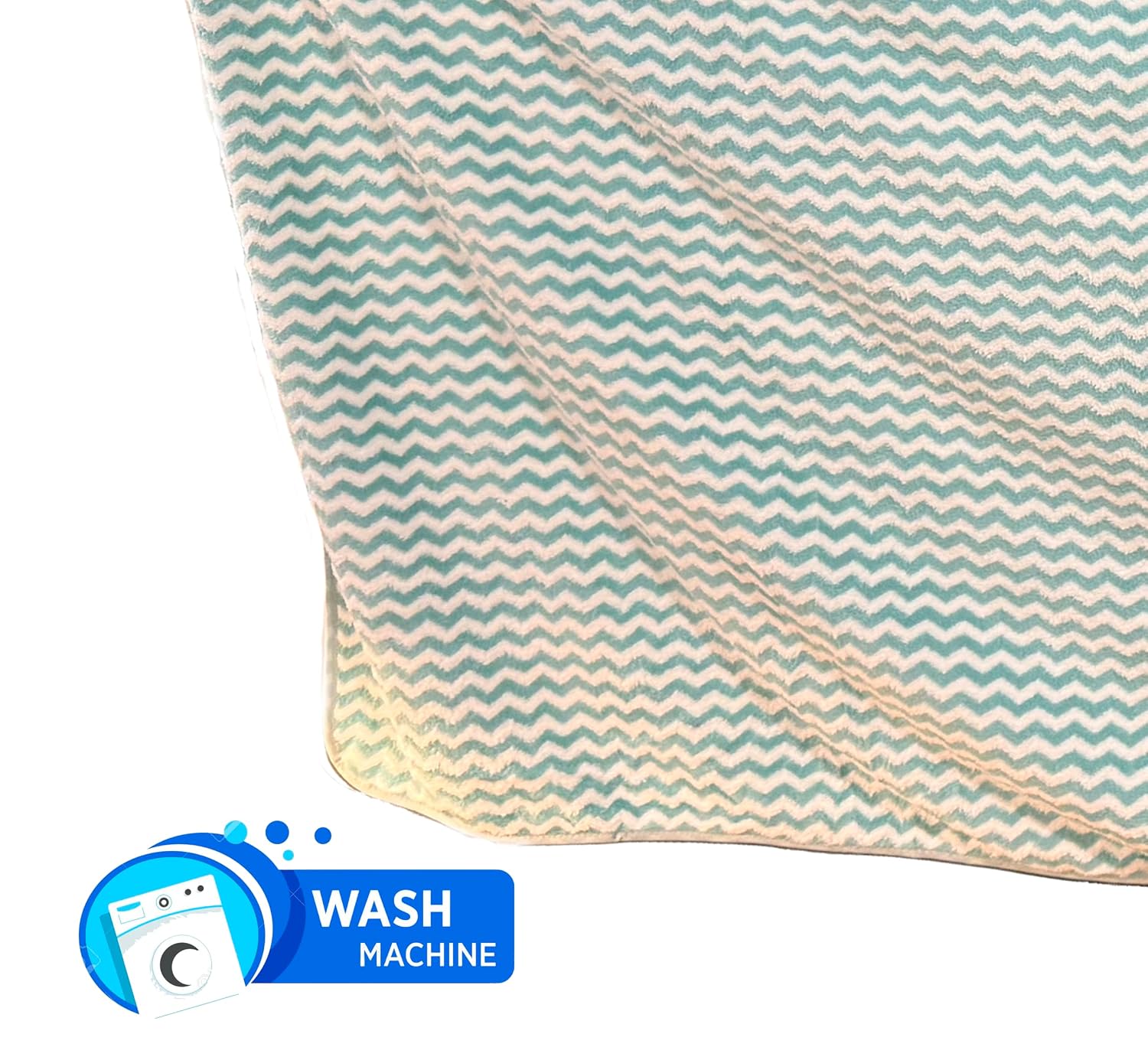 Black Gold The Finer Touch Microfiber Zigzag Bath Towel 1400 Gsm | Soft & Quick Dry Towel Lightweight & Absorbent Use For Men & Women (Peacock Green) - Pack Of 4