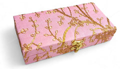 Decorative & Attractive Box Cash Box, Shagun Box, Jewellery Box, Money Box Envelop Wedding, Gift Box, Bangel Box With Embroidery Design Pack Of 1, Colour - Rose Pink