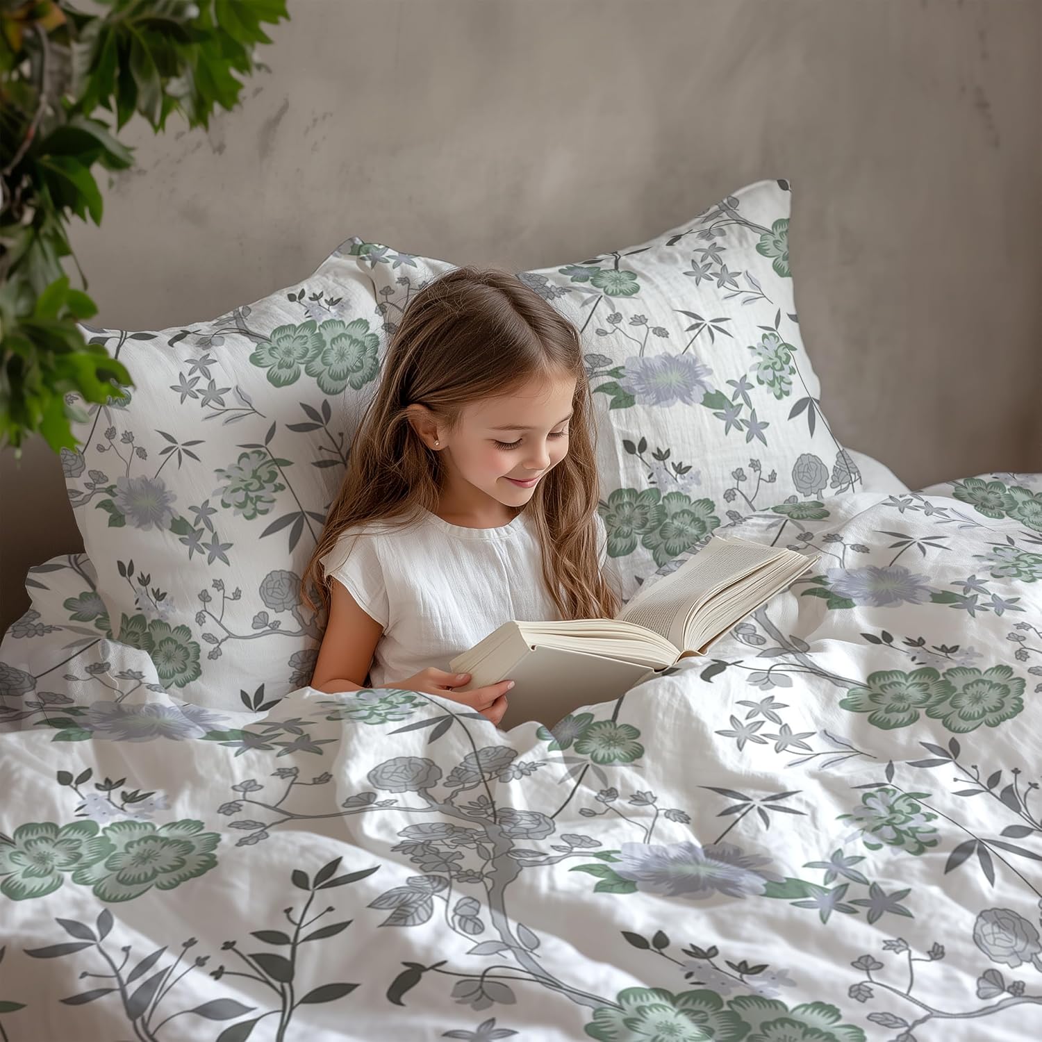 1 Single Bedsheet & 1 Pillow Cover - 54 X 84 Inches, Silver & White | Coordinated Look For Your Bedding | Durable & Easy To Maintain