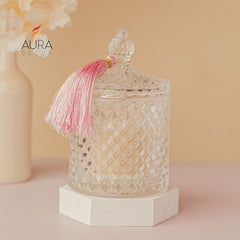 DIAMOND CRYSTAL JAR CANDLE ORGANIC SOY WAX COTTON WICK CANDLE FOR COUPLE DATE