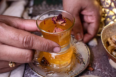 San-Cha Kashmiri Kahwah Green Tea - 50gm, 1.7 Ounce | Pure Almond & Cinnamon - Environment Friendly & Made In Corn Fiber | Low Caffeine