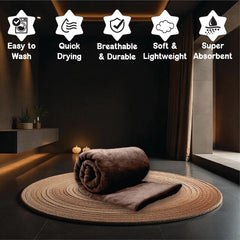 Housse Premium Microfiber Bath Towel 550 Gsm | Extra Large Quick Dry Towels For Women & Men | Super Soft Plush | Ultra Absorbent For Home Swimming Sports & Travel (Fossil)