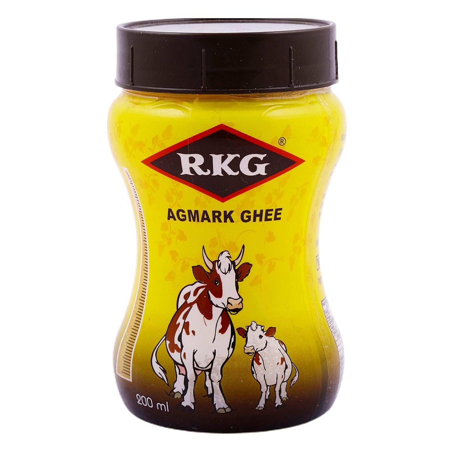 Organic Pure Agmark Ghee By RKG | Nutrient Rich Taste & Aroma Desi Pure Ghee Perfect For Boost Strength | (200ml) 6.7 Ounce | Plastic Bottle