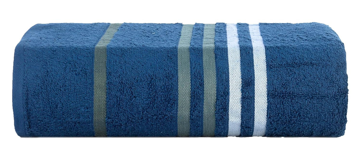 Casa Copenhagen Egyptian Cotton Exotic 1 Pcs Large Bath Towel 520 Gsm (Navy)