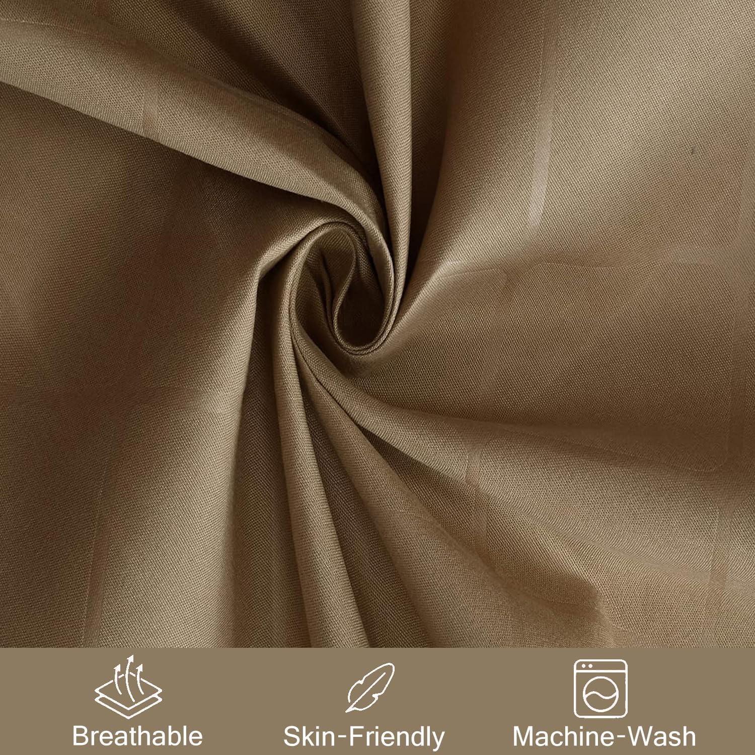 Check Beige Bedsheet For King Size With 2 Pillow Cover (90 X 95 Inches) | Softer & Durable For All Season | Ideal For Daily Use Home Bedsheet