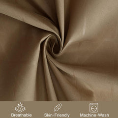 Check Beige Bedsheet For King Size With 2 Pillow Cover (90 X 95 Inches) | Softer & Durable For All Season | Ideal For Daily Use Home Bedsheet