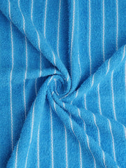 Welspun 100% Cotton Large 250 Gsm Dobby Solid 2-In-1 Bath Towel (Royal Blue)