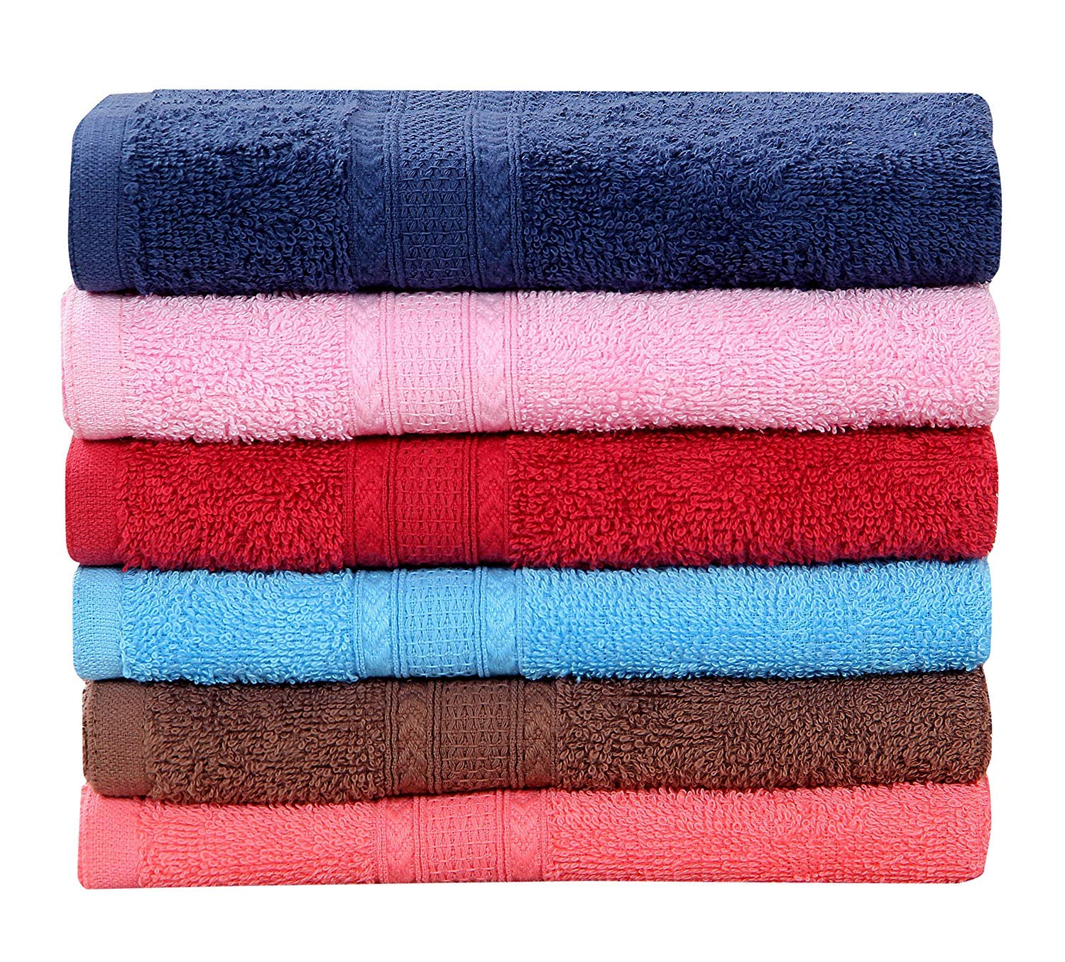 Akin Towel Royal Multicolor Cotton Hand Towel 500 Gsm | High Absorbent & Luxurious Towels For Hotels & Home (Multicolor)- Set Of 24