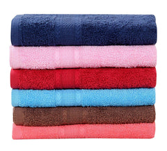 Akin Towel Royal Multicolor Cotton Hand Towel 500 Gsm | High Absorbent & Luxurious Towels For Hotels & Home (Multicolor)- Set Of 24