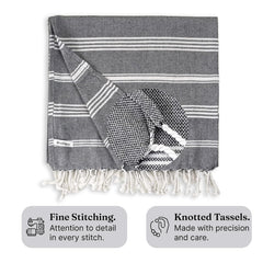 Indihaus Premium Extra Large Cotton Towel 330 Gsm | Soft, Absorbent & Comfortable Quick Dry Bath Towels Large Size (6Ft X 3Ft) (Slate Grey)