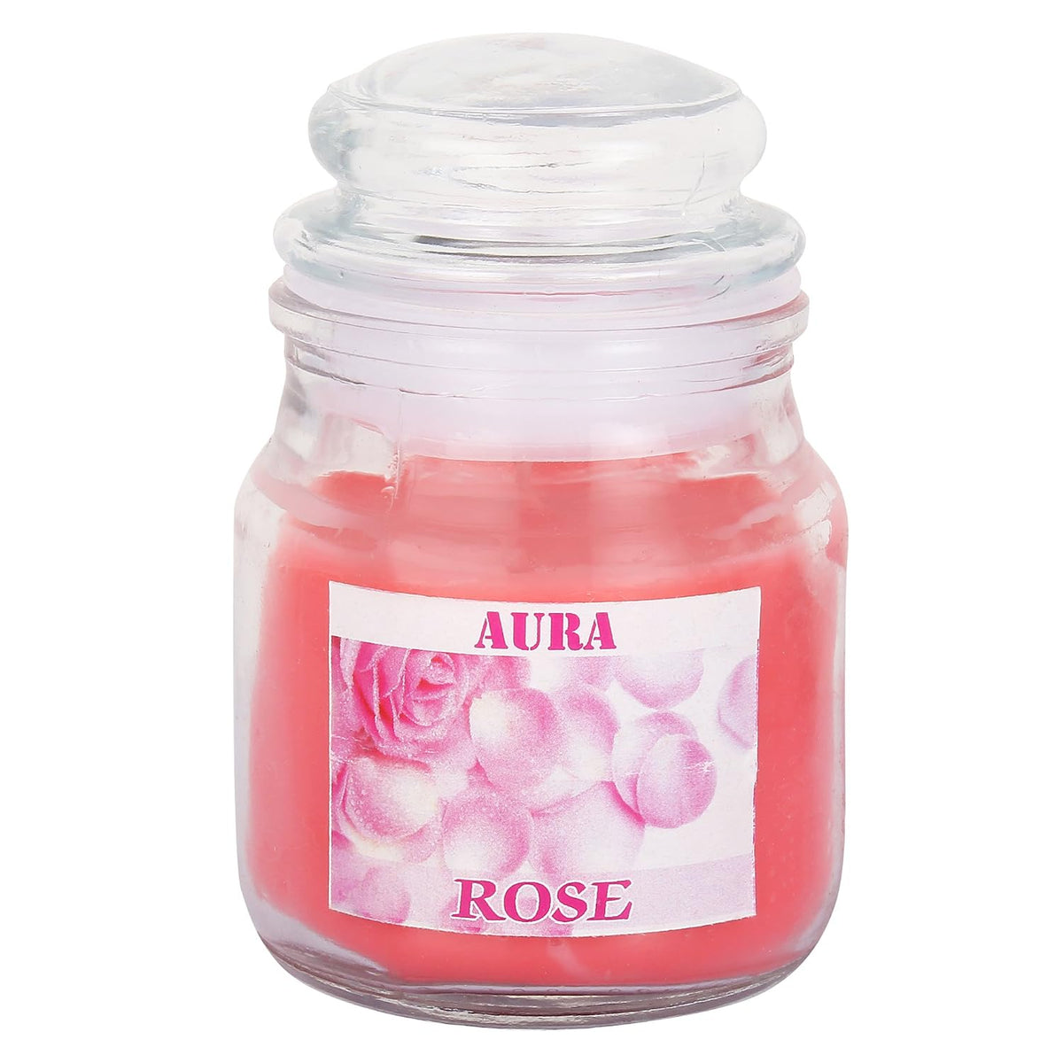 ROSE FRAGRANCE JAR WAX CANDLE SET OF 2 | PERFECT FOR FESTIVE CELEBBRATION CANDLE