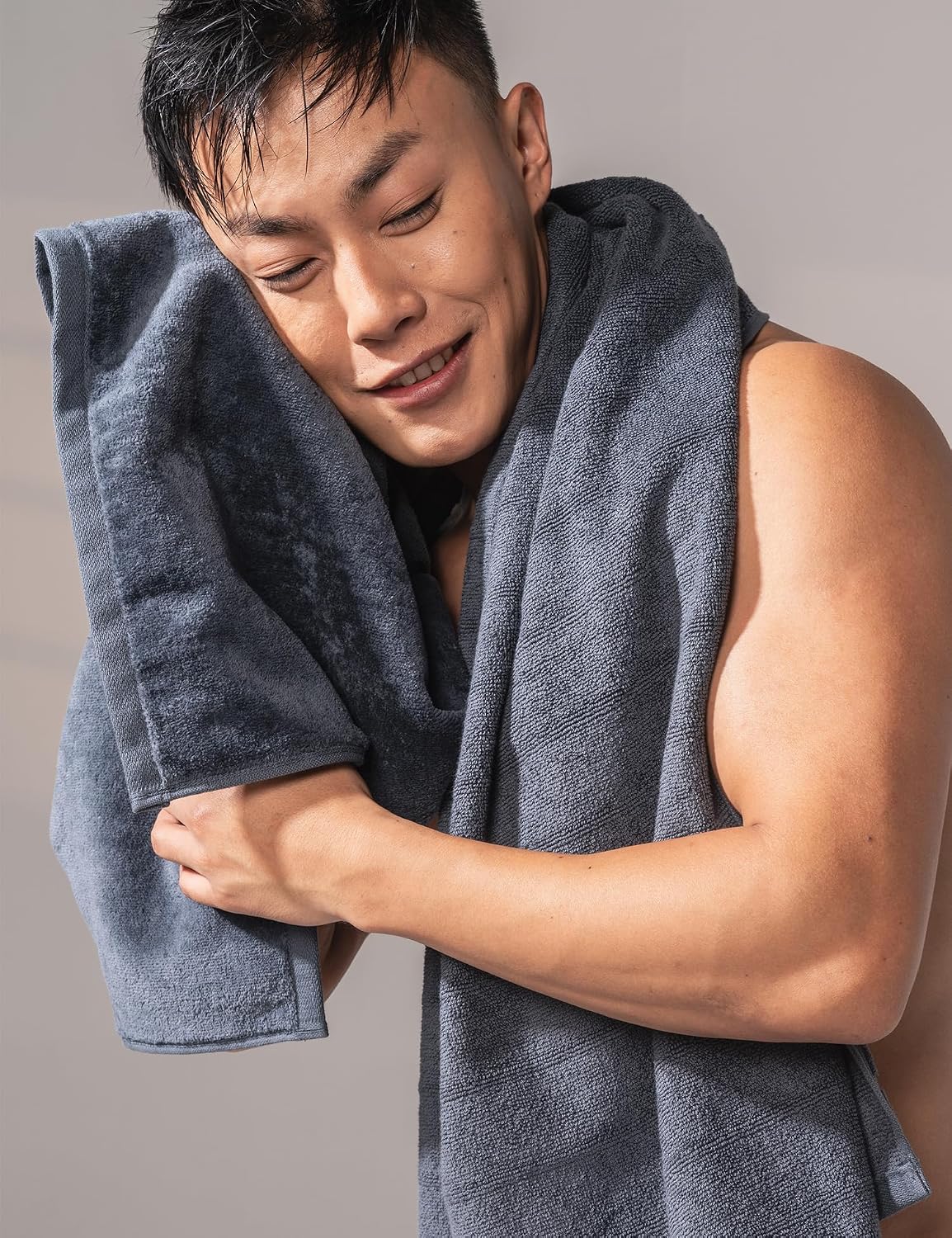 Damensch 100% Cotton Towel 800 Gsm | Super Soft Bath Towels Large Size, Ultra Absorbent, Quick Dry Towel For Women & Men (Twilight Grey)