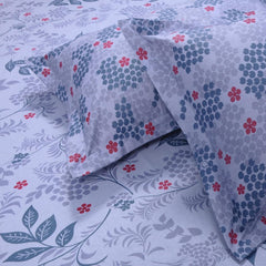 King Size For Double Bedsheet 2 Pillow Covers - 108 X 108 Inches, Light Purple & Blue | Soft & Durable For Everyday Use - All Season Comfort