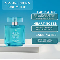 JD International Mystique Unlimited Perfume For Men & Women - 100ml, 3.4 Fl.oz. | French Secret | Long Lasting Fragrance