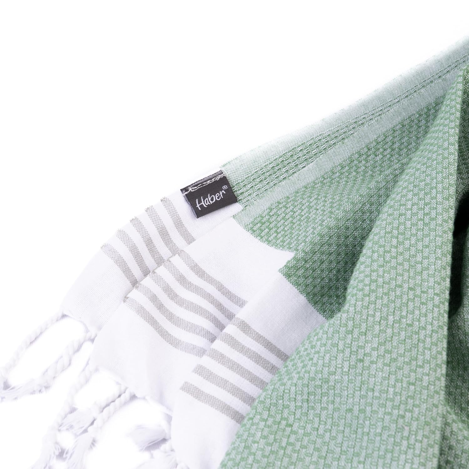 Haber Premium Light Weight 100% Cotton Bath Towel 250 Gsm | Unique Micro Waffle Texture For Active Feel, Quick Absorption & Faster Drying Towel (Green)