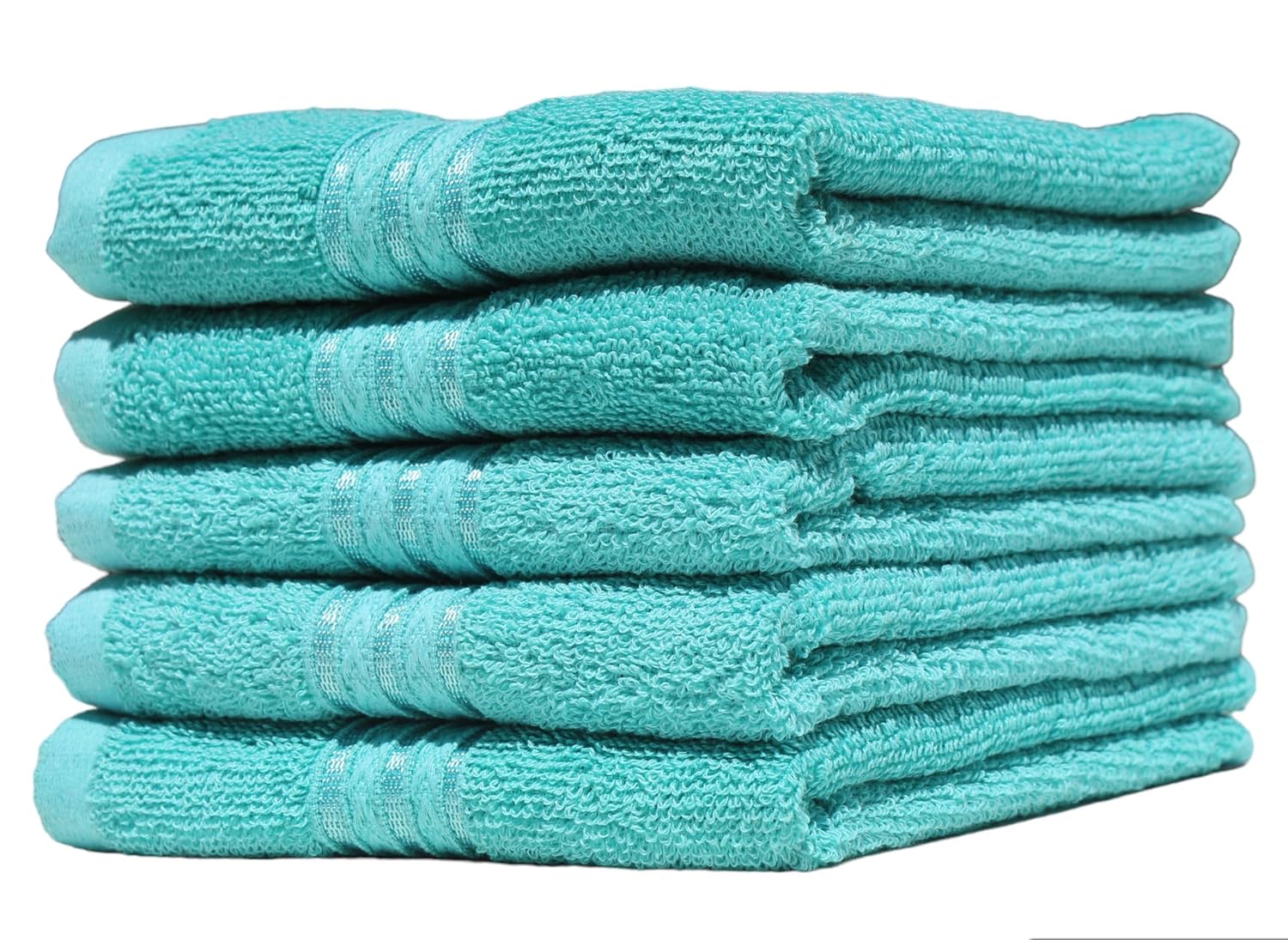 Solance Super Cotton Hand Towel 1000 Gsm | Ultra Soft & Super Absorbent Hand Towel (Sea Green) - Set Of 5