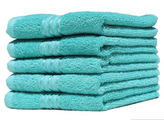 Solance Super Cotton Hand Towel 1000 Gsm | Ultra Soft & Super Absorbent Hand Towel (Sea Green) - Set Of 5