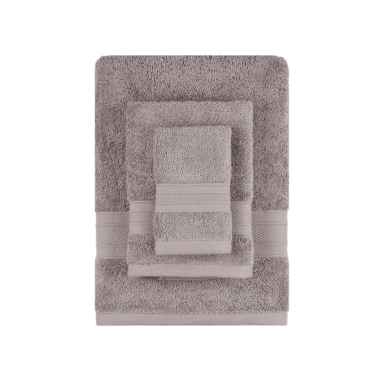 Trident Soft Comfort Air Rich Bath Towels 500 Gsm | 100% Cotton Towel, Super Soft, Highly Absorbent 3 Pieces (Charcoal)