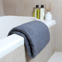 Heelium Bamboo Bath Towel 4x Softer & Quick Drying 400 Gsm (Grey)