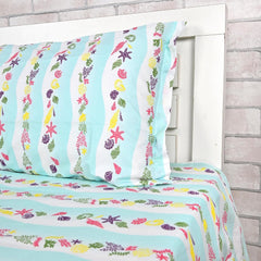1 Single Bedsheet With 1 Pillow Cover - 57 X 87 Inches, Multicolor | Skin Friendly Fabric For Everyday Use - Soft, Breathable & Comfortable Sleeping