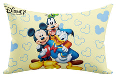 Disney Printed Comfort Microfiber Filled Pillow For Bed Room, Cream - 16x24 Inches | Microfiber Pillow, For Head, Back & Lumbar Support, Soft Pillow - Pack Of 1
